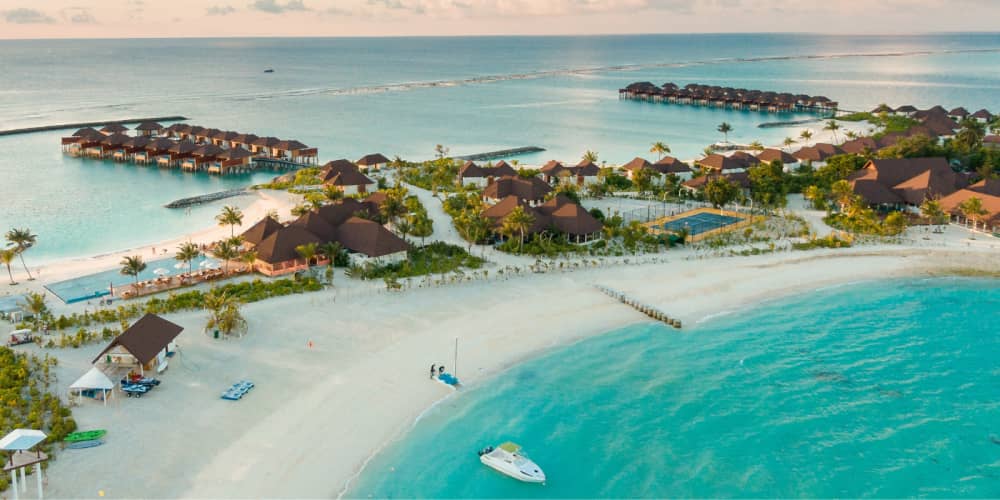 Maldives man made artificial islands